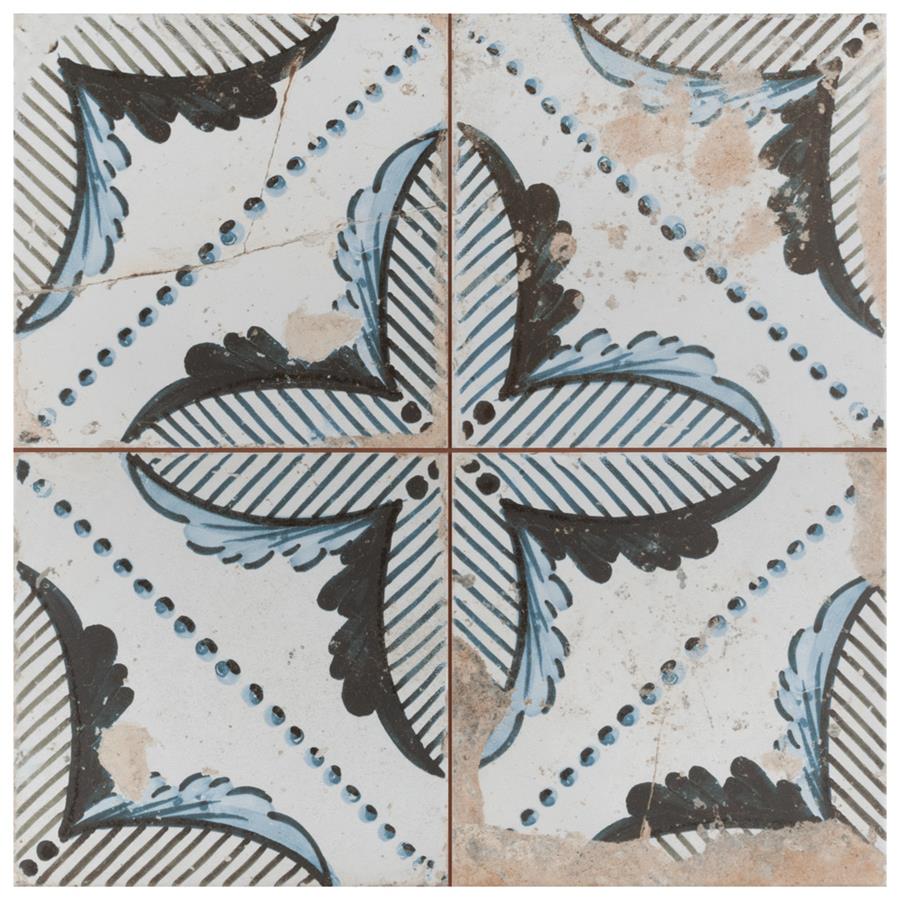 Kings Root Pinnate 17-5/8"x17-5/8" Ceramic F/W Tile