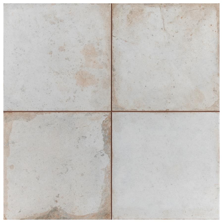 Kings Root Distressed White 17-5/8"x17-5/8" Ceramic F/W Tile
