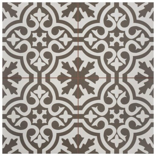 Berkeley Charcoal Brown 17-5/8"x17-5/8" Ceramic F/W Tile