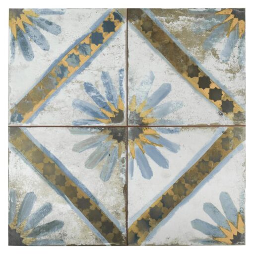Kings Marrakech Blue 17-5/8"x17-5/8" Ceramic F/W Tile