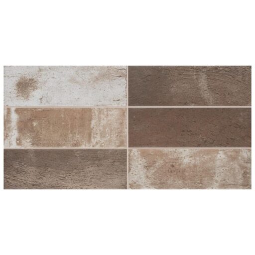 Kings Mud Cocoa 7-7/8"x15-3/4" Ceramic Wall Tile