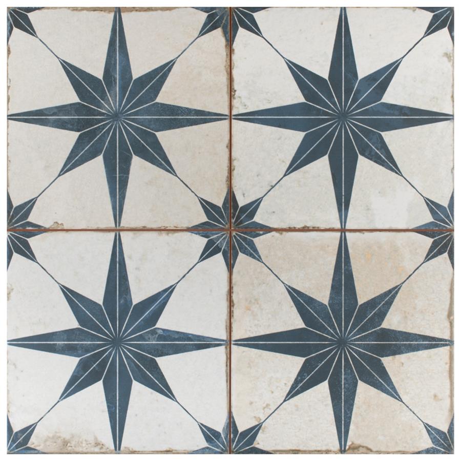Kings Star Blue 17-5/8"x17-5/8" Ceramic F/W Tile