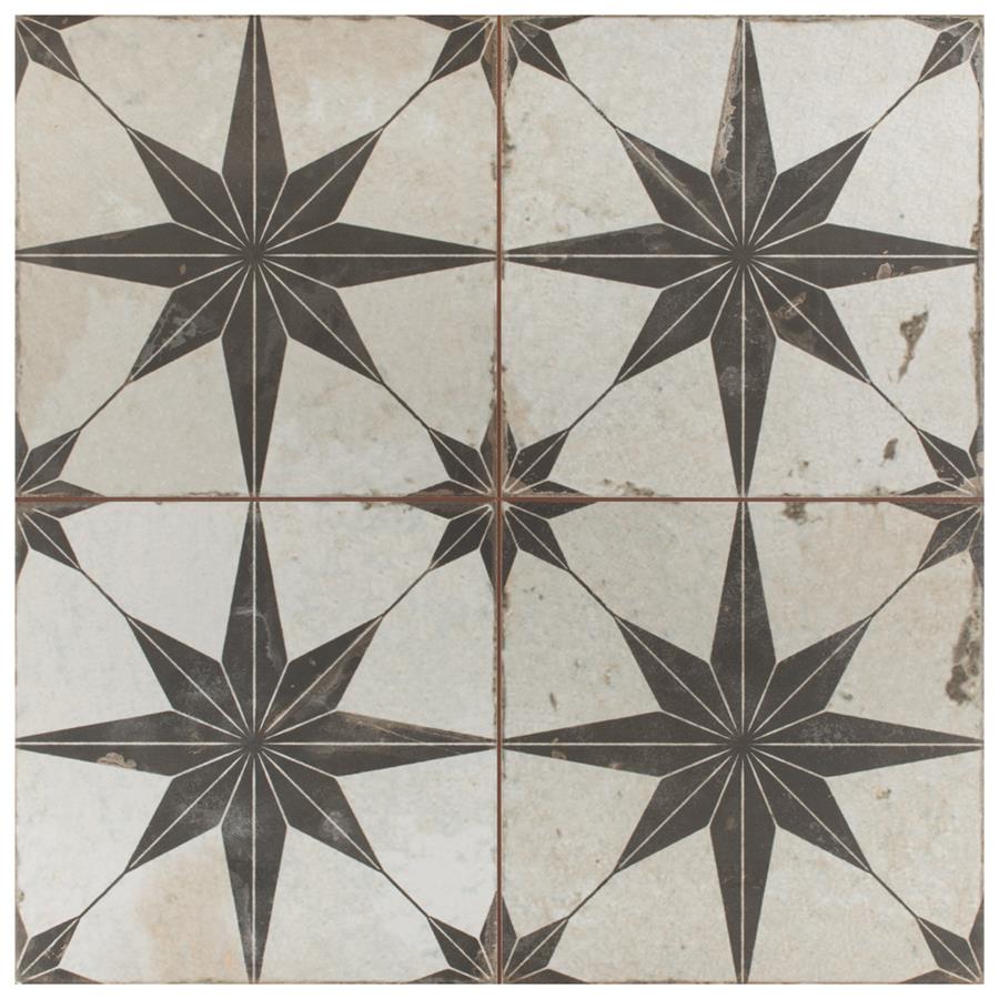 Kings Star Nero 17-5/8"x17-5/8" Ceramic F/W Tile