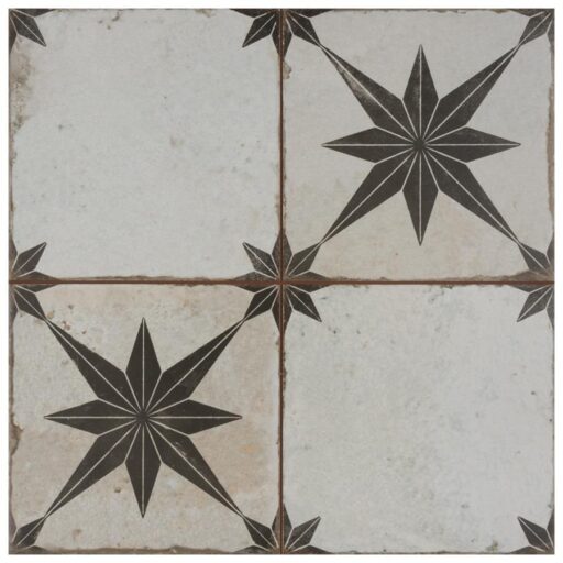 Kings Star Ara Nero 17-5/8"x17-5/8" Ceramic F/W Tile
