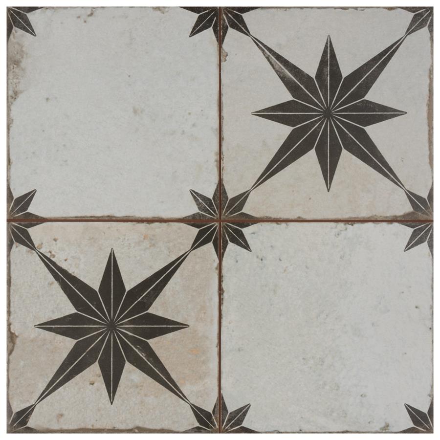 Kings Star Ara Nero 17-5/8"x17-5/8" Ceramic F/W Tile