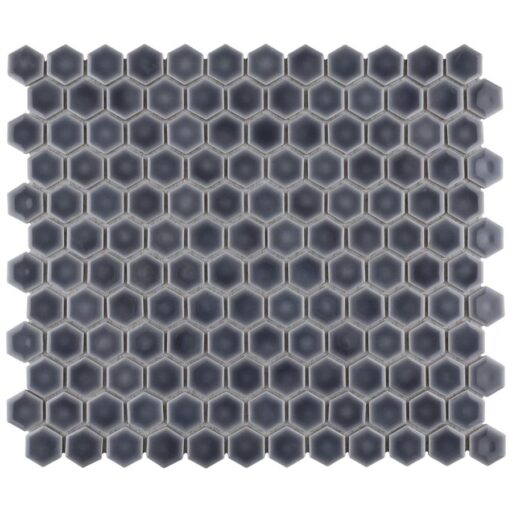 Hudson Hex 1" Imperial Grey 11-7/8" x 13-1/4" Porc Mosaic