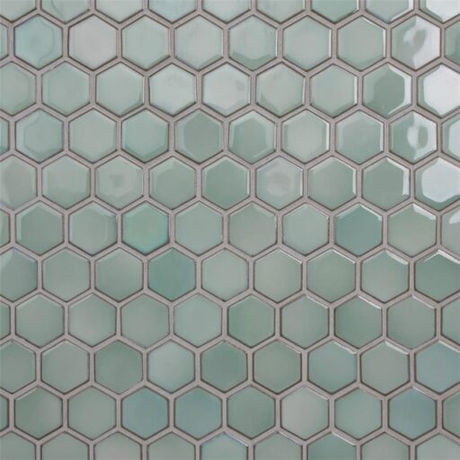 Hudson Due Hex 2" Mint Green 11-1/4" x 12-1/2" Por Mosaic