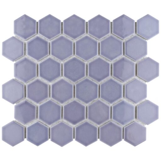 Hudson Due Hex 2" Lavender 11-1/4" x 12-1/2" Porc Mos