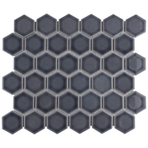 Hudson Due Hex 2" Storm Grey 11-1/4" x 12-1/2" Por Mosaic