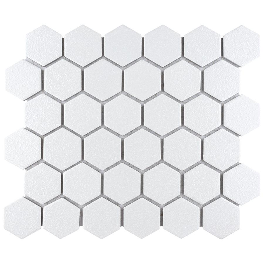 Hudson Due Hex 2" Crystalline White 11-1/4"x12-1/2" Porc Mos