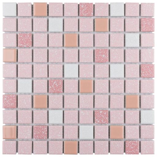 Crystalline Straight Edge Square Pink 11-3/4"x11-3/4" PorMos