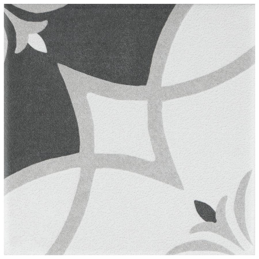 Twenties Mini Crest 4"x4" Ceramic Floor/Wall Tile