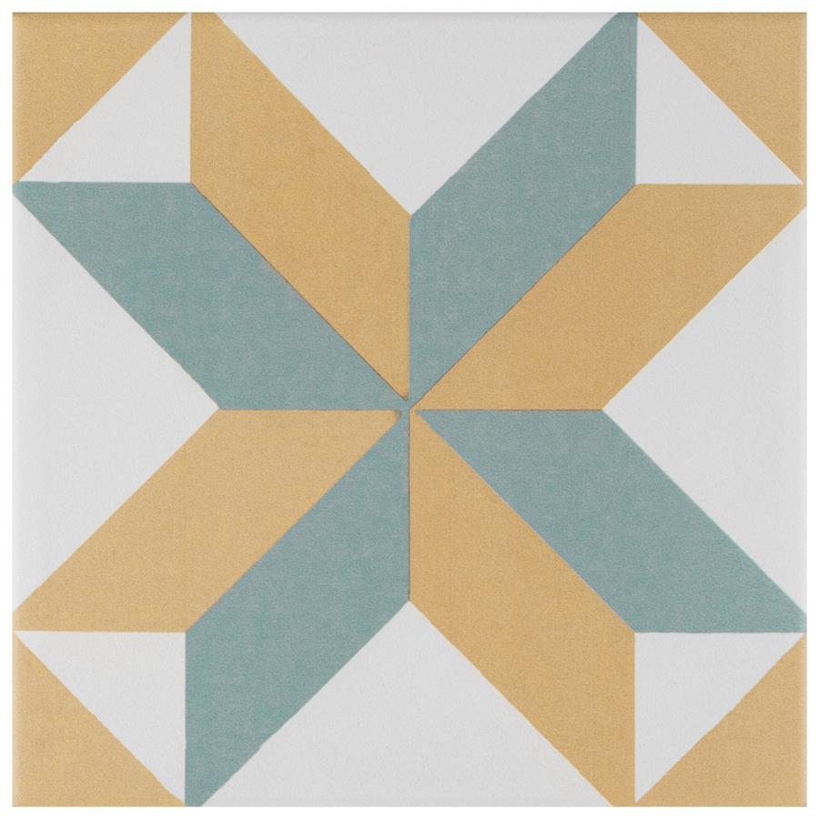 Revival Pattern 7-3/4"x7-3/4" Ceramic F/W Tile