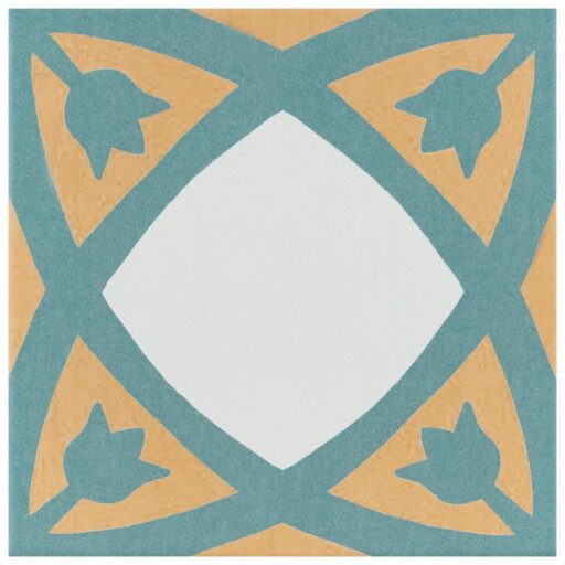 Revival Tulip 7-3/4"x7-3/4" Ceramic F/W Tile