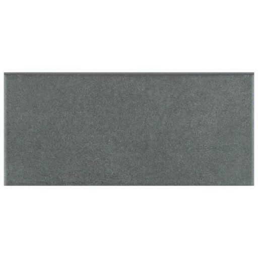 Twenties Black 3-1/2"x 7-3/4" Ceramic Bullnose F/W Trim