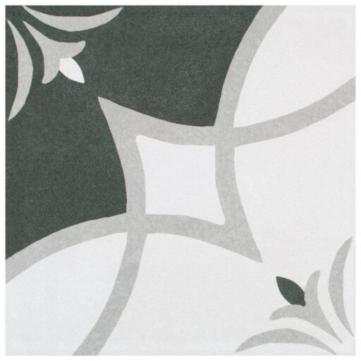 Twenties Crest 7-3/4"x7-3/4" Ceramic F/W Tile