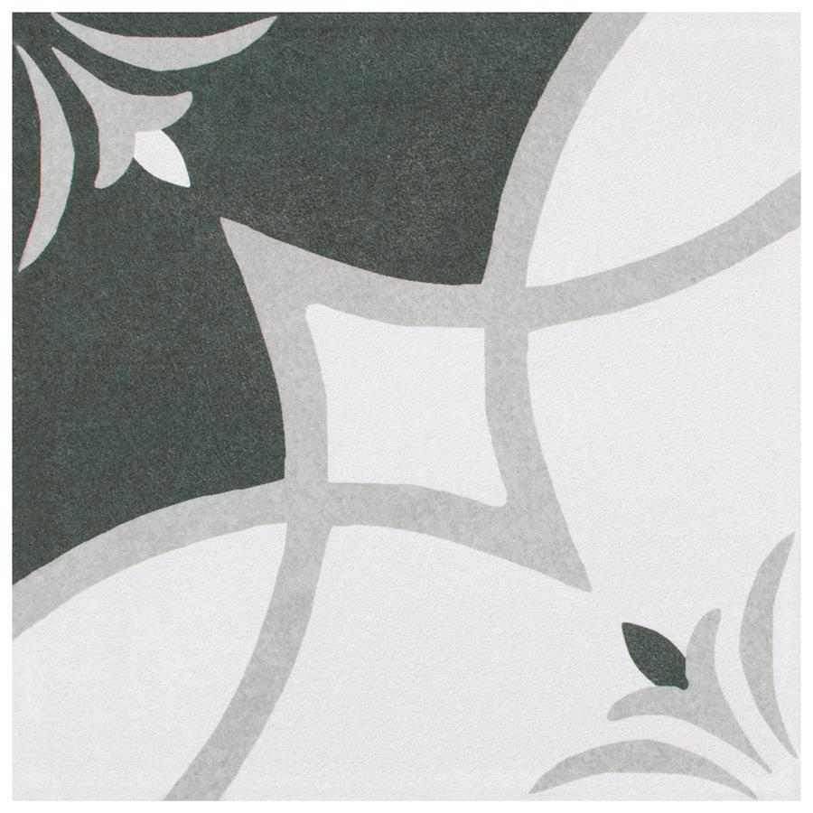 Twenties Crest 7-3/4"x7-3/4" Ceramic F/W Tile