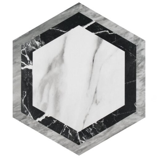 BioTech Bardiglio Hex Agra 11"x13" Porcelain F/W Tile