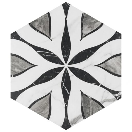 BioTech Bardiglio Hex Elazig 11"x13" Porcelain F/W Tile