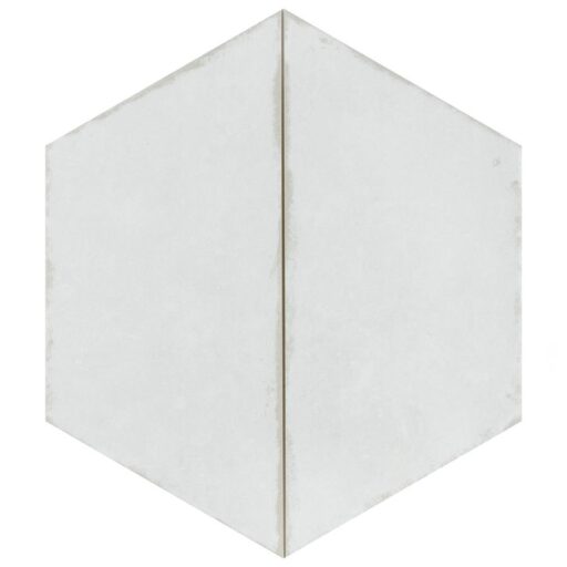 Trapez Hex Vintage White 11"x13" Porcelain F/W Tile