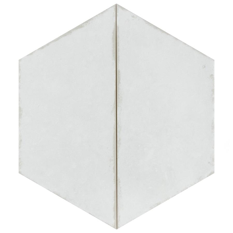 Trapez Hex Vintage White 11"x13" Porcelain F/W Tile