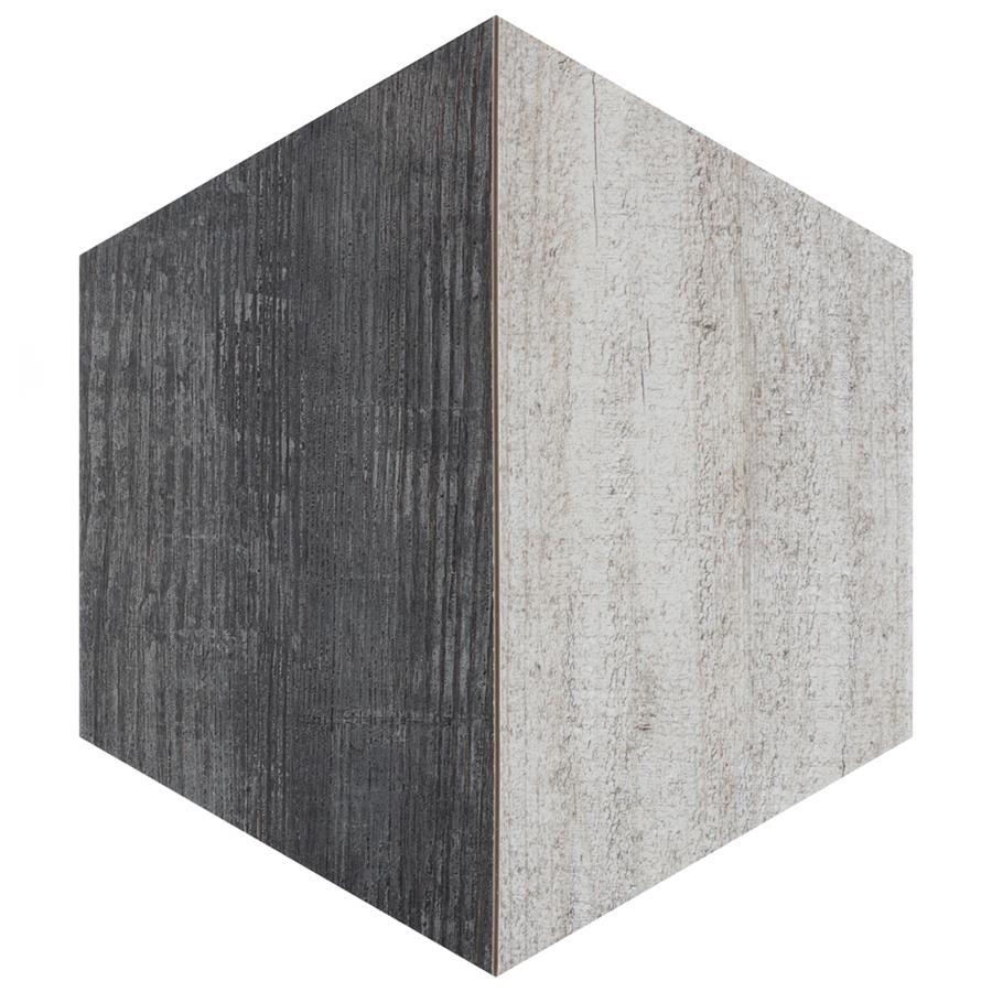 Trapez Hex Wood Ash 11"x13" Porcelain F/W Tile