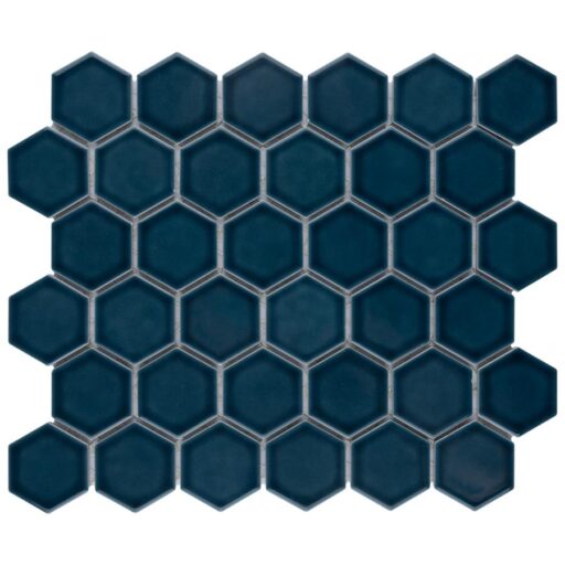 Tribeca 2" Hex Glacier Blue 11-1/8"x12-5/8" Porcelain Mosaic