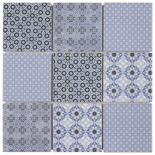 Classico 4" Blue 11-5/8"x11-5/8" Porcelain Mos