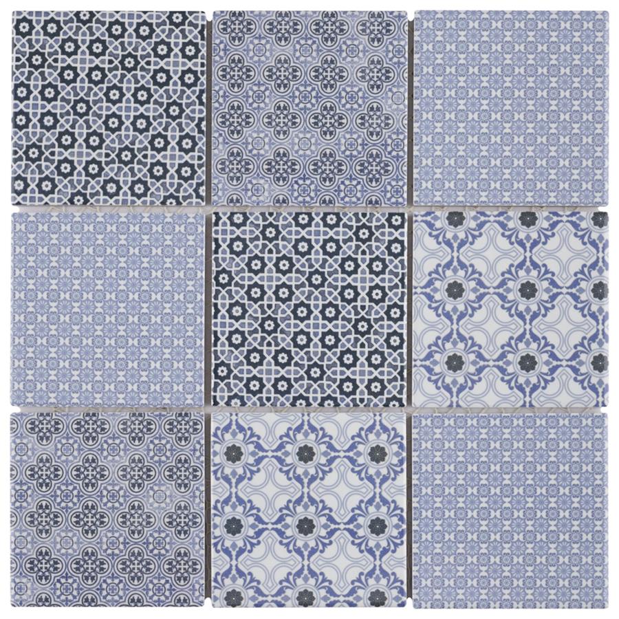 Classico 4" Blue 11-5/8"x11-5/8" Porcelain Mos