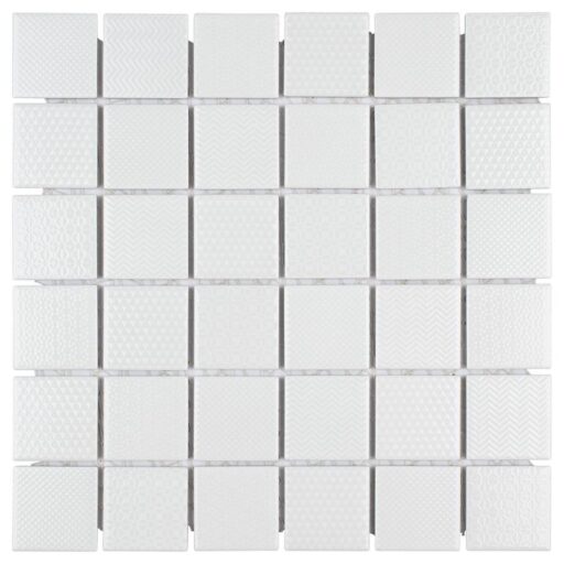 Celadon White 11-5/8"x11-5/8" Porcelain Mosaic