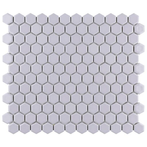 Metro Hex 1" Glossy Lavender 10-1/4" x 11-7/8" Porc Mosaic