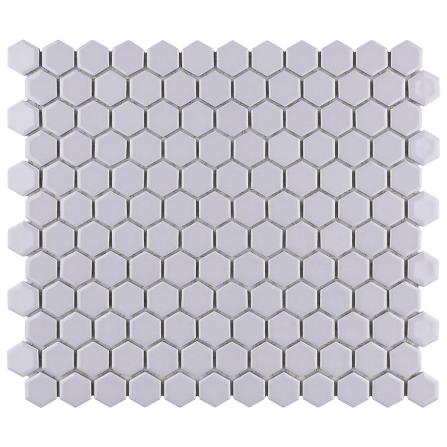 Metro Hex 1" Glossy Lavender 10-1/4" x 11-7/8" Porc Mosaic