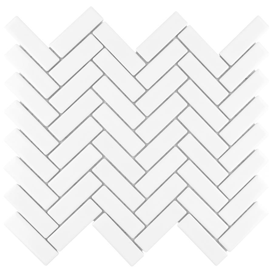 Metro Brick Herringbone Glossy White 10-5/8"x12-1/2" P