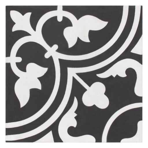 Cemento Arte Coal 7-7/8"x7-7/8" Cem Handmade F/W Tile