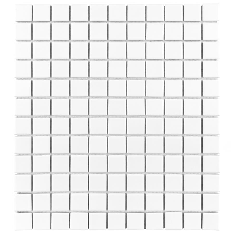 Metro Square Matte White 10-3/4" x 11-3/4" Porcelain Mosaic