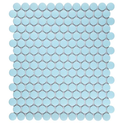 Metro Penny Matte Light Blue 9-3/4"x11-1/2" Porc Mosaic