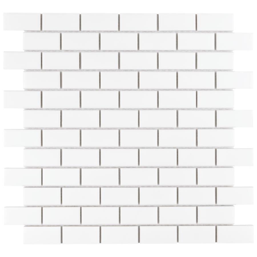 Metro Subway Matte White 11-3/4" x 11-3/4" Porcelain Mos