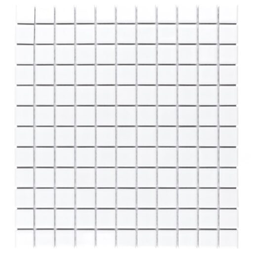 Metro Square Glossy White 11-3/4" x 12-7/8" Porcelain Mosaic