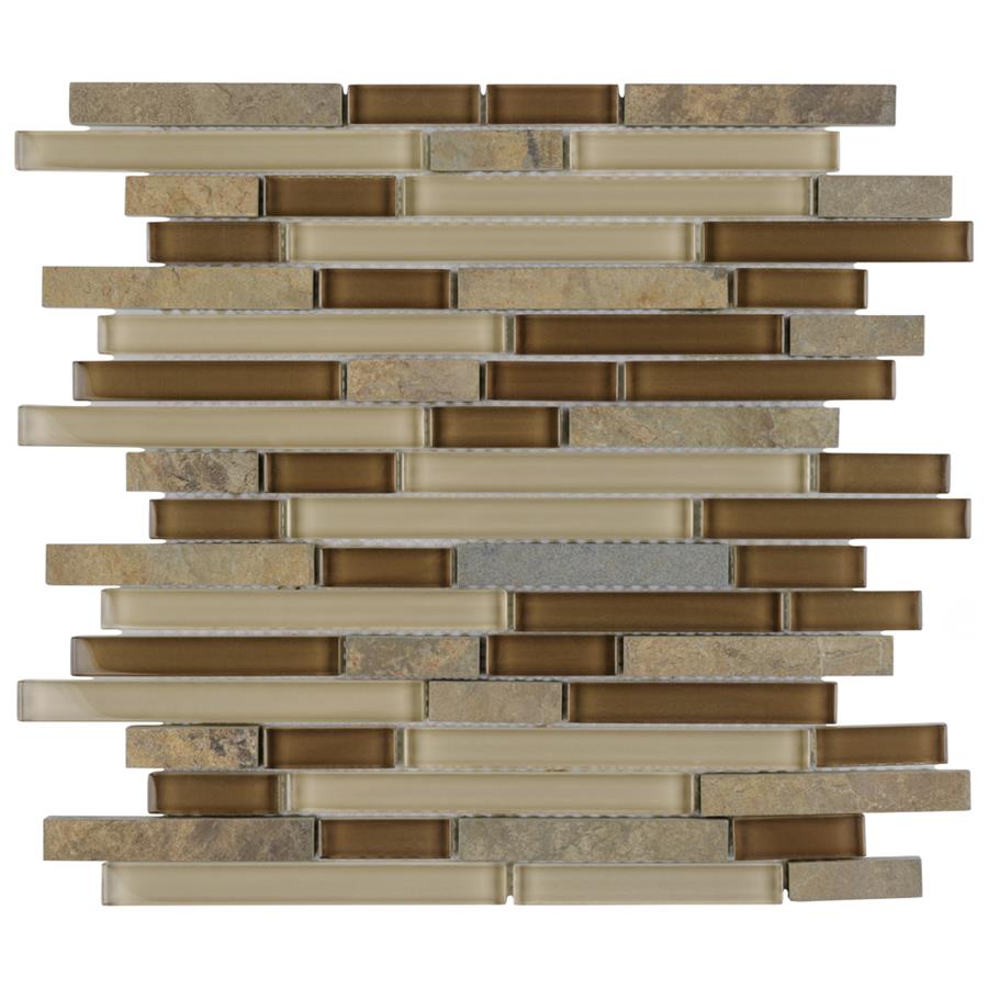 Tessera Piano Brixton 11-3/4" x 11-7/8" Gl/Stone Mos