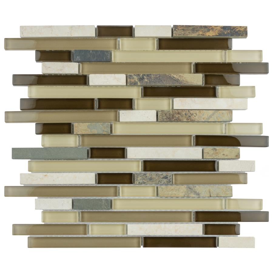 Tessera Piano Nassau 11-3/4"x11-7/8" Gl/Stone Mos