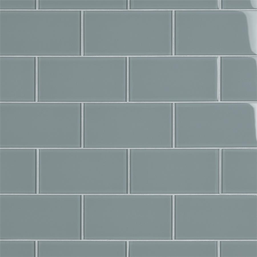 Tessera Subway Blue Smoke 3"x6" Glass Wall Tile