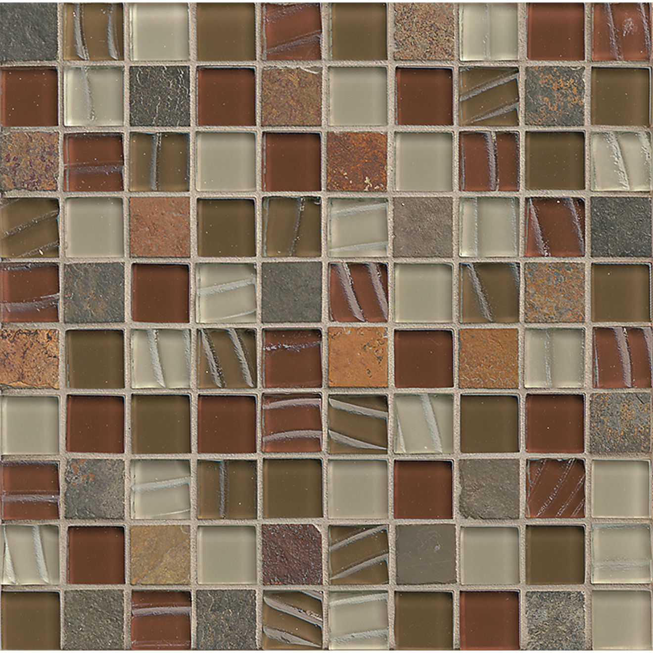 Elume 1-1/4" x 1-1/4" Wall Mosaic in Ruby Silk