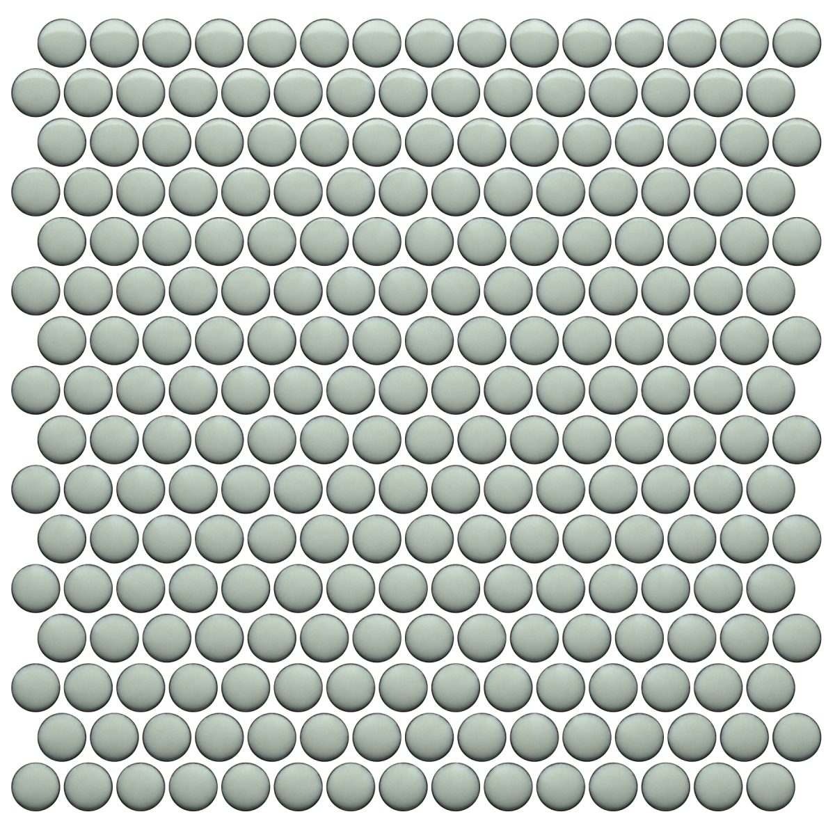 Bg Mint Green Penny Round 12X12 Mosaic