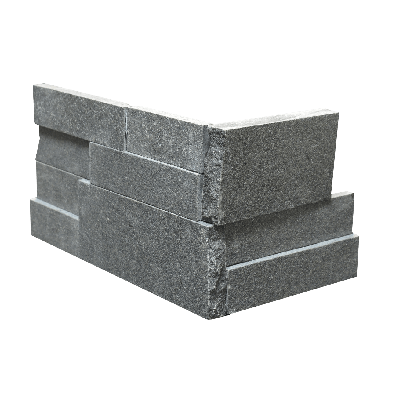 Absolute Black 6" x 24" Flamed Granite Ledger Corner