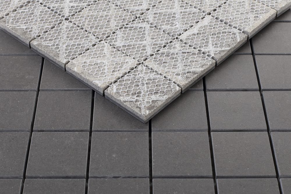 Grey Dark Matte Mosaic 12 X 12