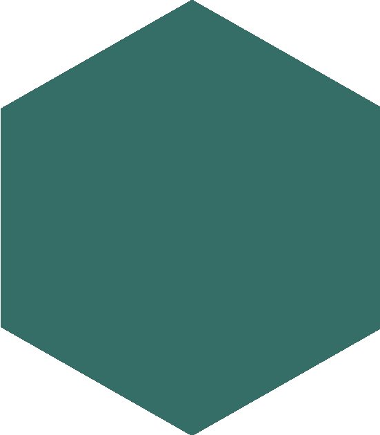 Block Hexagon Verde Matte 5X6