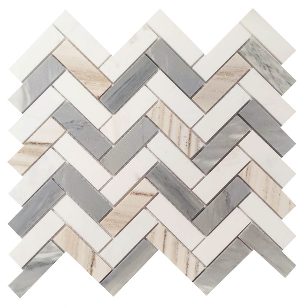 Herringbone Blue 11 X 12.5
