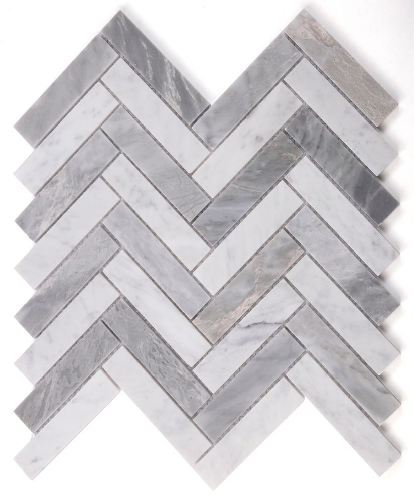 Herringbone City Grey 11.25 X 11.25