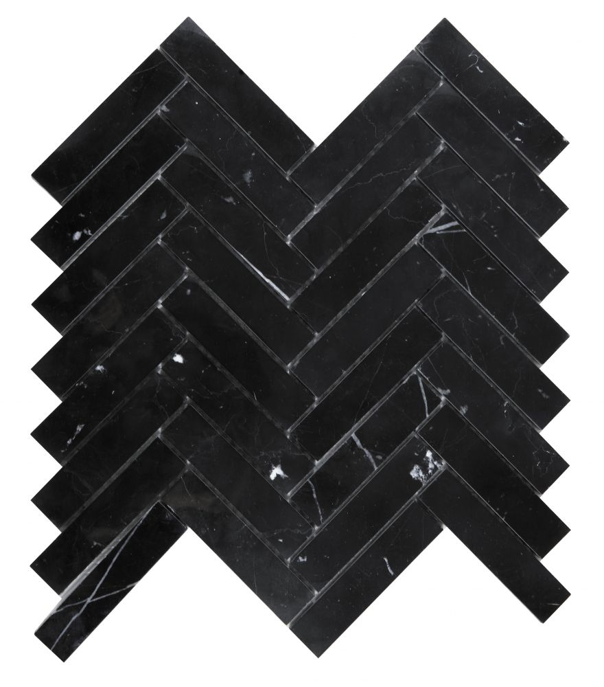 Herringbone Marquina 11.25 X 11.25
