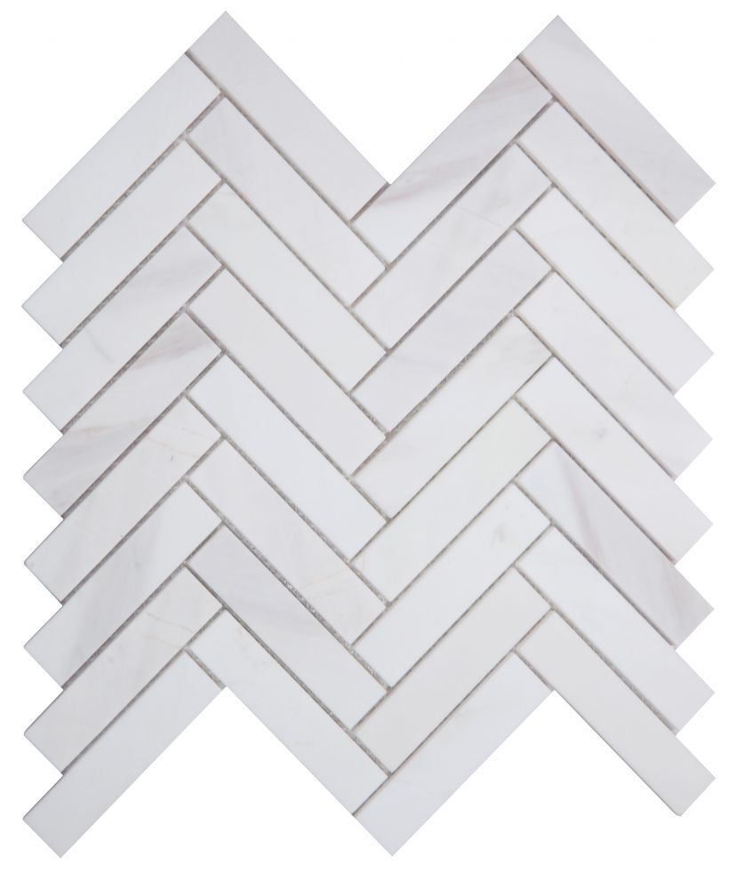 Herringbone White 11.25 X 11.25